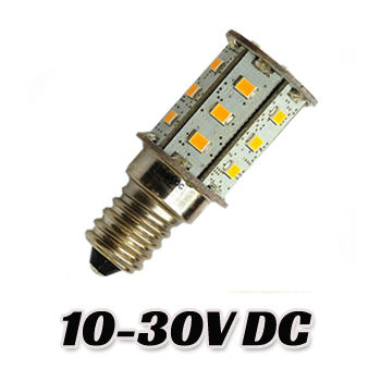 LED bulbs E14, 10-30V DC